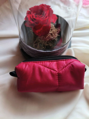 Handmade mini toiletry bag new, lined, small size