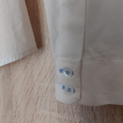 Zara Basic Women's Shirt Medium white with blue collar like new