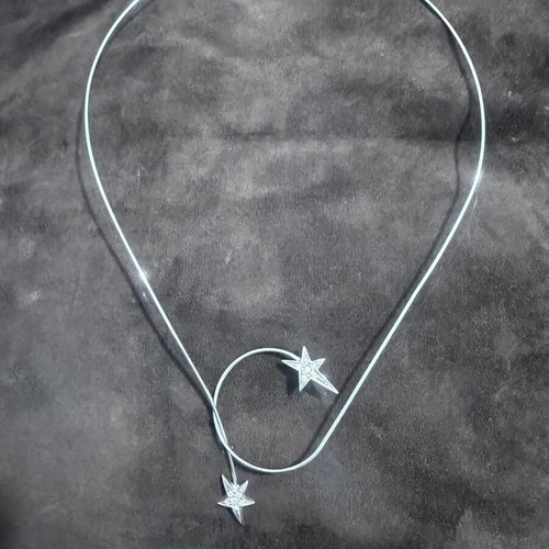 Jenavi silver necklace new with pearls and Swarovski crystals