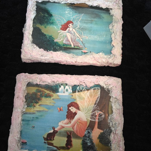 Handmade painted frames like new
