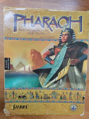 Pharaoh PC игра употребявана, винтидж издание с голяма кутия