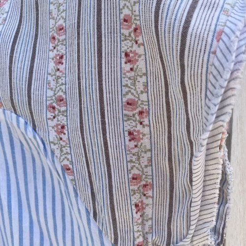 Zara top like new, mixed fabrics, striped bottom, size 164 cm