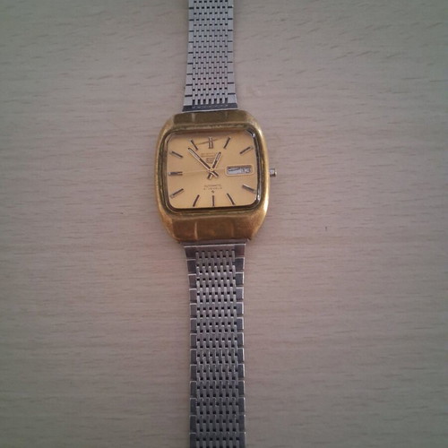 Vintage Seiko Automatic 21 Jewels men's watch used, gold tone