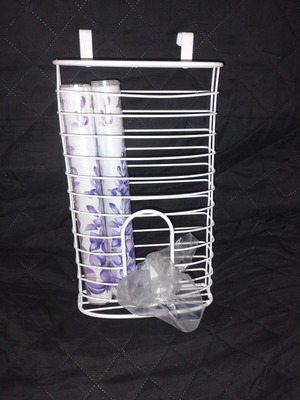 Hanging metal storage shelf like new