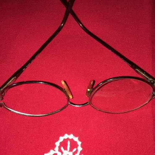 Luxotica glasses frame new, gray with gold and brown temples