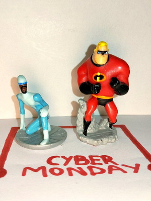 Οι Απίθανοι φιγούρες μινιατούρες Frozone και Mr.Incredible περίπου 2 εκατοστά
