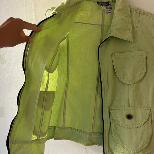 Vest A-Style new, green, size S, thin fabric with pockets