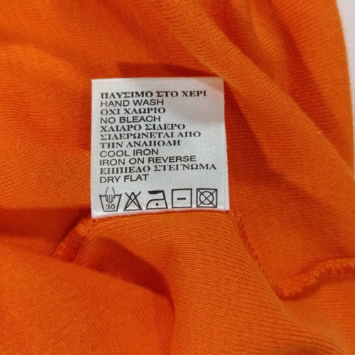 Pontoni orange fitted tank top with rhinestones, size M