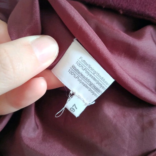 Bordeaux wool cashmere coat like new