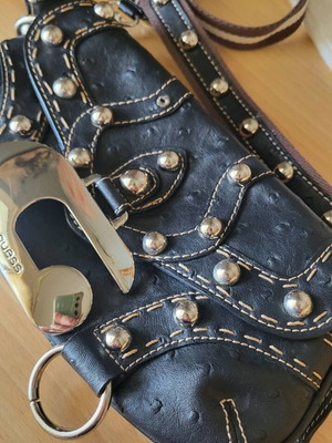 Guess crossbody bag like new, black with silver details