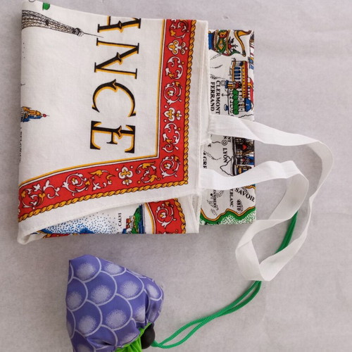 Apron France with gift foldable shopping bag, new