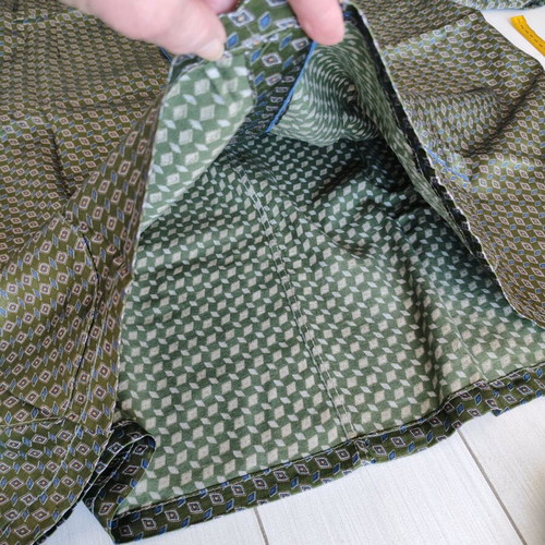 Vintage men's satin pajamas like new, 7XL, dark green