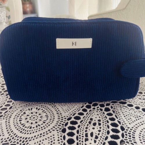 Carolina Herrera large toiletry bag, royal blue