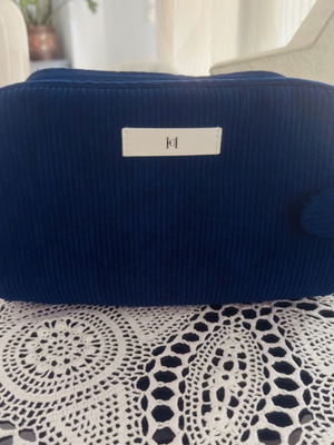 Carolina Herrera large toiletry bag, royal blue