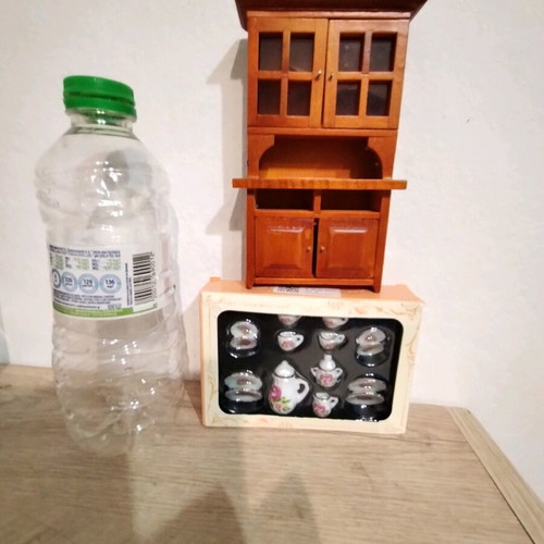 Wooden dollhouse furniture like new