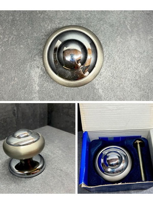 Πόμολο-Μπουλ εξώθυρας καινούργιο, inox mat, ορείχαλκος