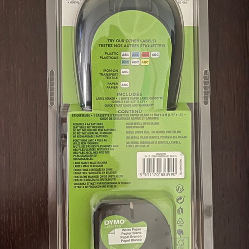 Dymo LetraTag LT-100H electronic label maker blue color new