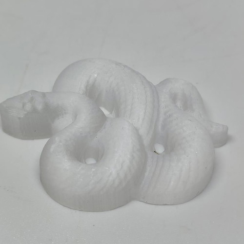 Carved Selenite Snake Feng Shui decor like new