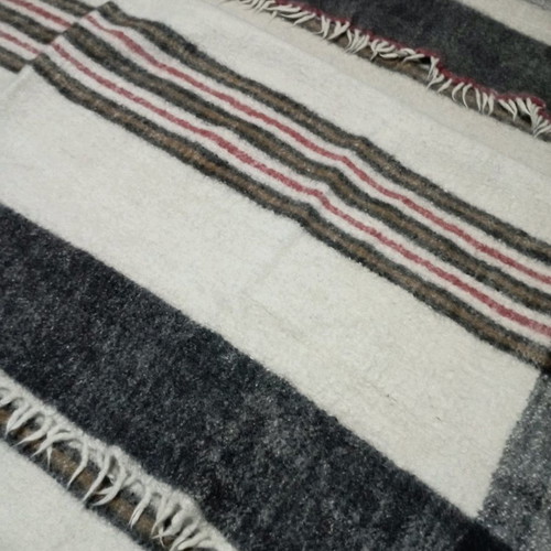 Wool rugs handmade loom embroidery new, set of 2 pieces
