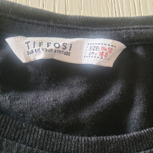 Black Tiffosi blouse with sequins 13-14 years like new