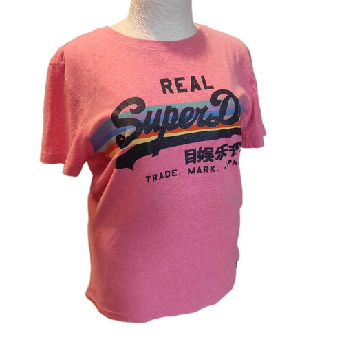 Superdry t-shirt used, pink, size M