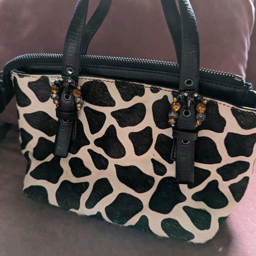Pony Skin Karen Millen small handbag used with animal print