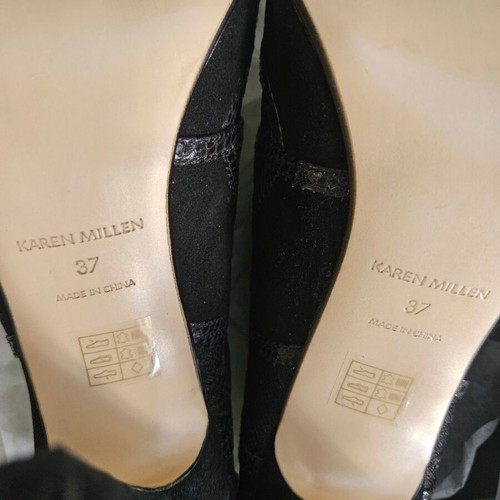 Karen Millen women's Peep-Toe boots size 37 new, black