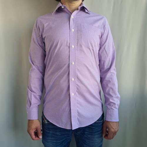 Lauren Ralph Lauren men's dress shirt size 38 15 S/M fitted non iron purple new