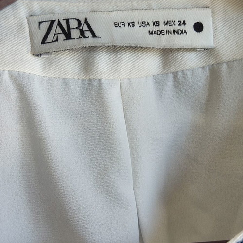 Zara Boho Chic Folk Vest Like New, White and Blue, XS