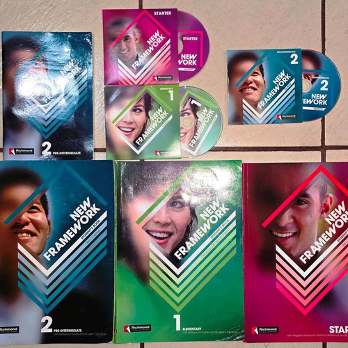 New Framework Richmond English textbooks set with 3 CDs, levels 1-3