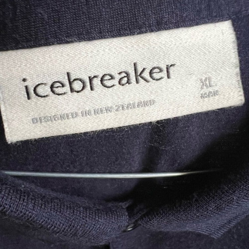 Icebreaker polo shirt merino wool navy men size XL excellent condition
