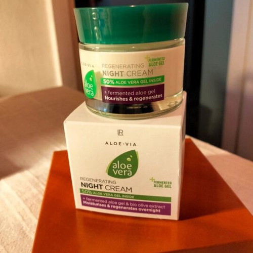 Night cream aloe vera new, regenerating with fermented gel and olive extract