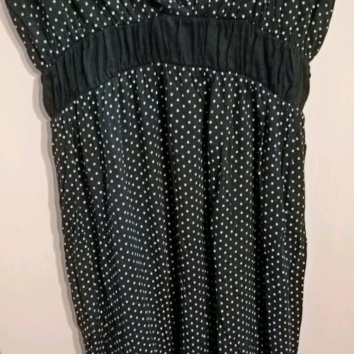 Kontatto summer cotton dress like new, black and white polka dot