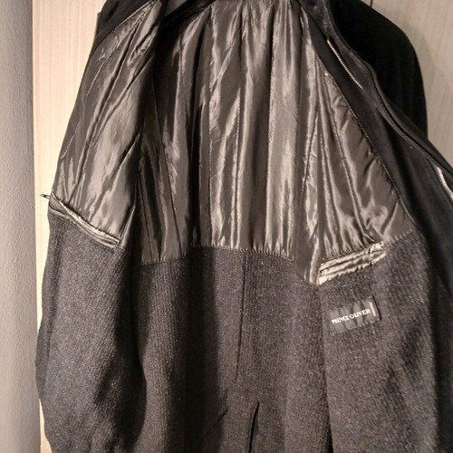 Prince Oliver men's suede leather jacket black like new XL wide fit