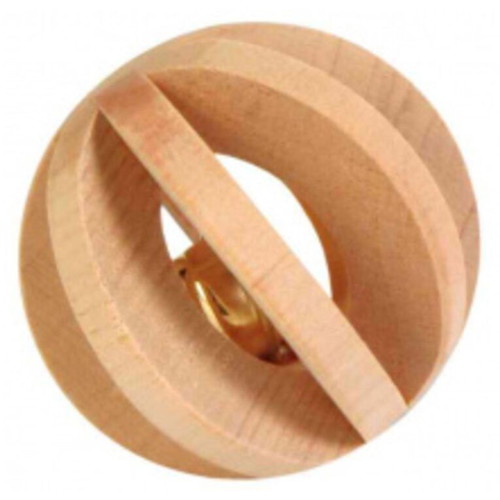 Wooden ball toy with bell for rabbit-guinea pig 6cm new