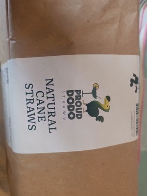 Natural cane straws Proud Dodo new, eco-friendly biodegradable