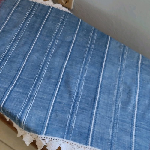 Handwoven table runner used with lace 90x50 cm
