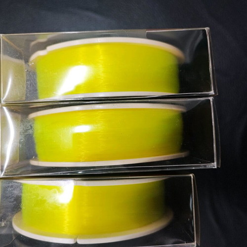 Fishing lines new, pack of three, 250 meters yellow