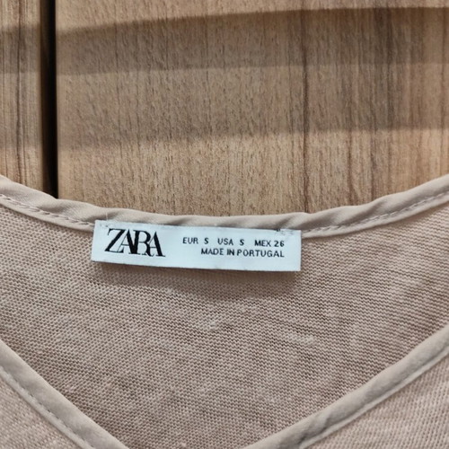 Zara beige minimal top size S with thin straps