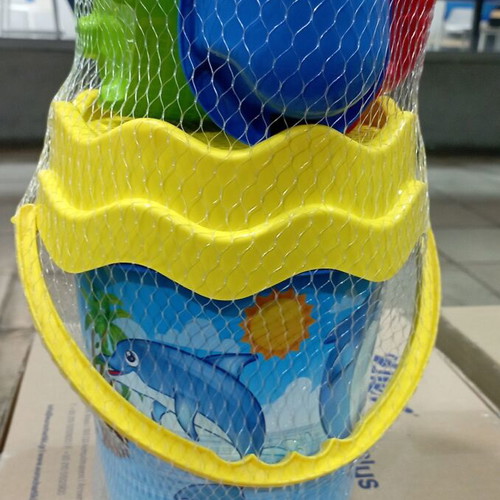 Dolphin bucket set new, 6 pieces, 17 cm diameter