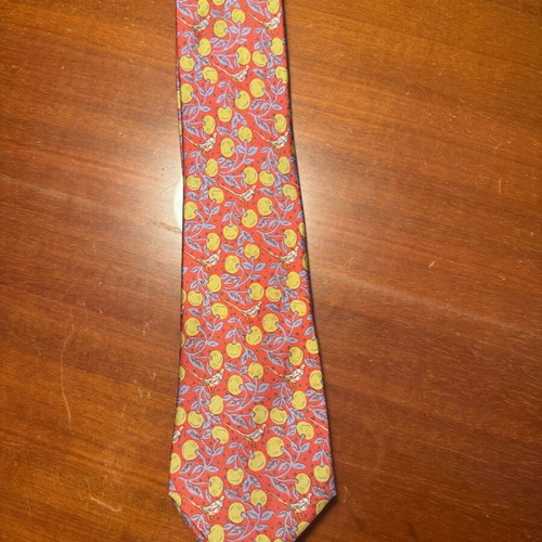 Hermès silk tie like new with colorful patterns