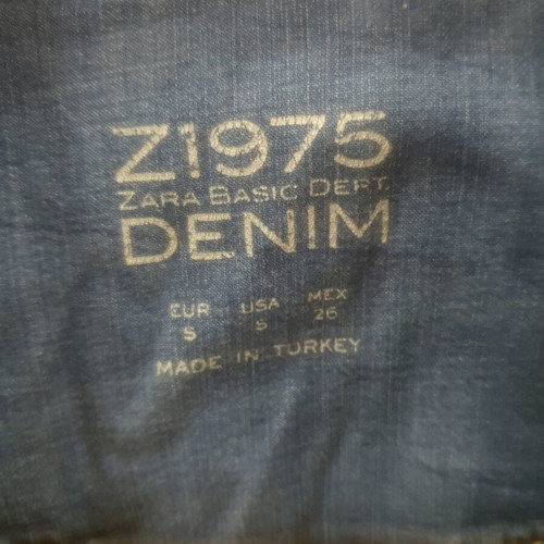 Zara denim shirt women's size S, grey blue