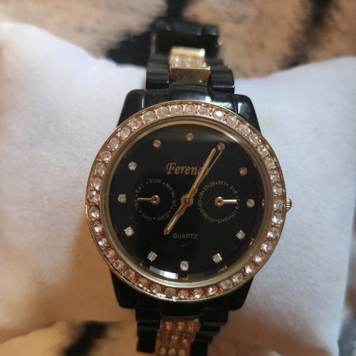 Ferendi women's watch like new, black and gold