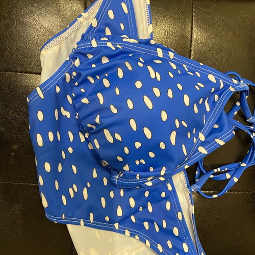 Temu swimsuit new, size XL, white and blue