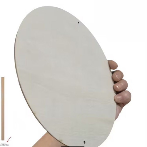 Wooden round WC sign new with print