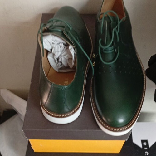 Riviera Milano green leather shoes size 43 new