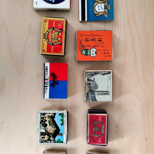 Foreign matchboxes used, collection of 32 pieces from 60s-80s