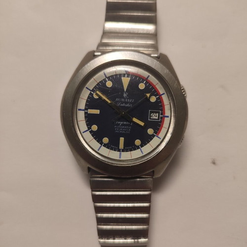 Rumanel Datostar Compressor Automatic Swiss Made watch used, blue dial