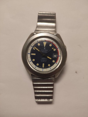 Rumanel Datostar Compressor Automatic Swiss Made ρολόι μεταχειρισμένο, μπλε καντράν