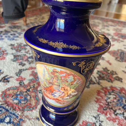 Antique Painted Vase used with lid